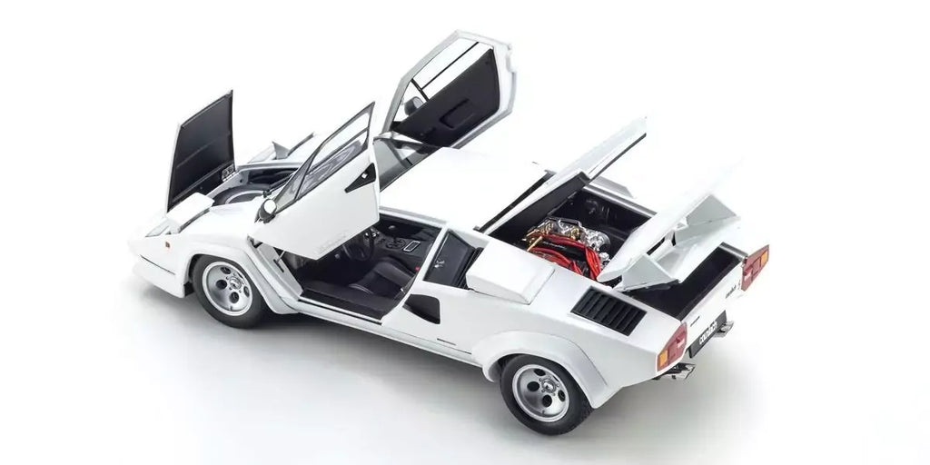 Kyosho 1/18 Lamborghini Countach LP 400 S White (Int. Black) Diecast Model Car