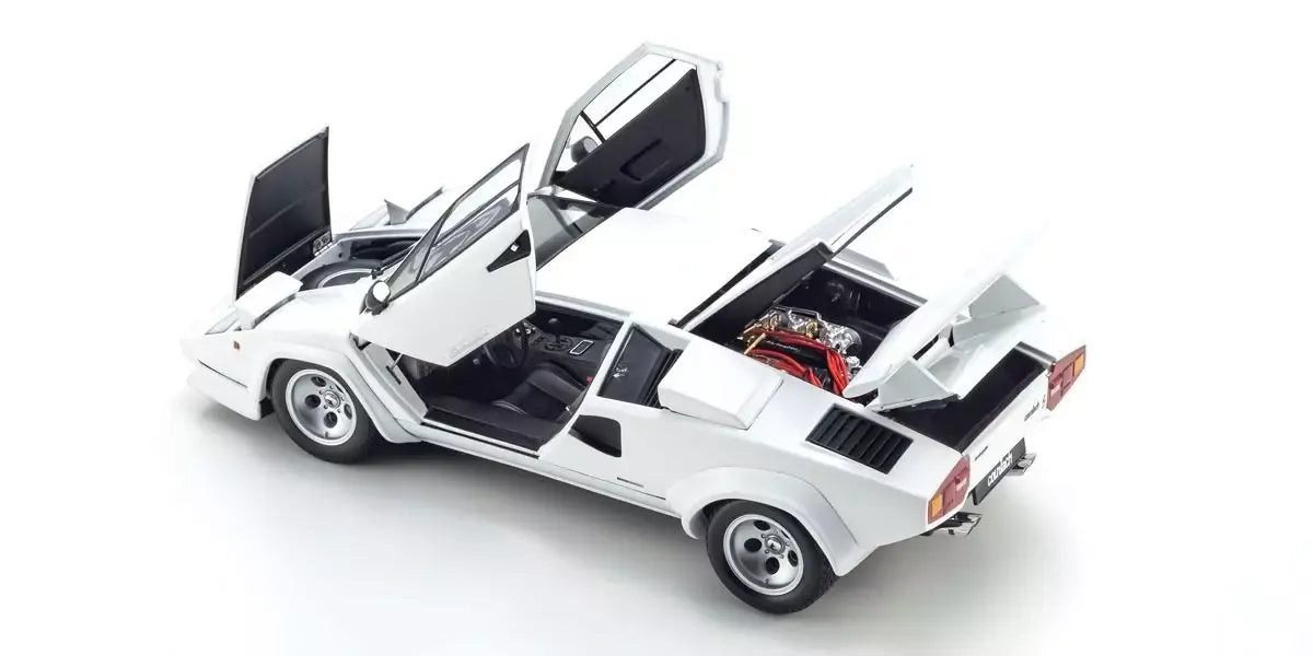 Kyosho 1/18 Lamborghini Countach LP 400 S White (Int. Black) Diecast Model Car